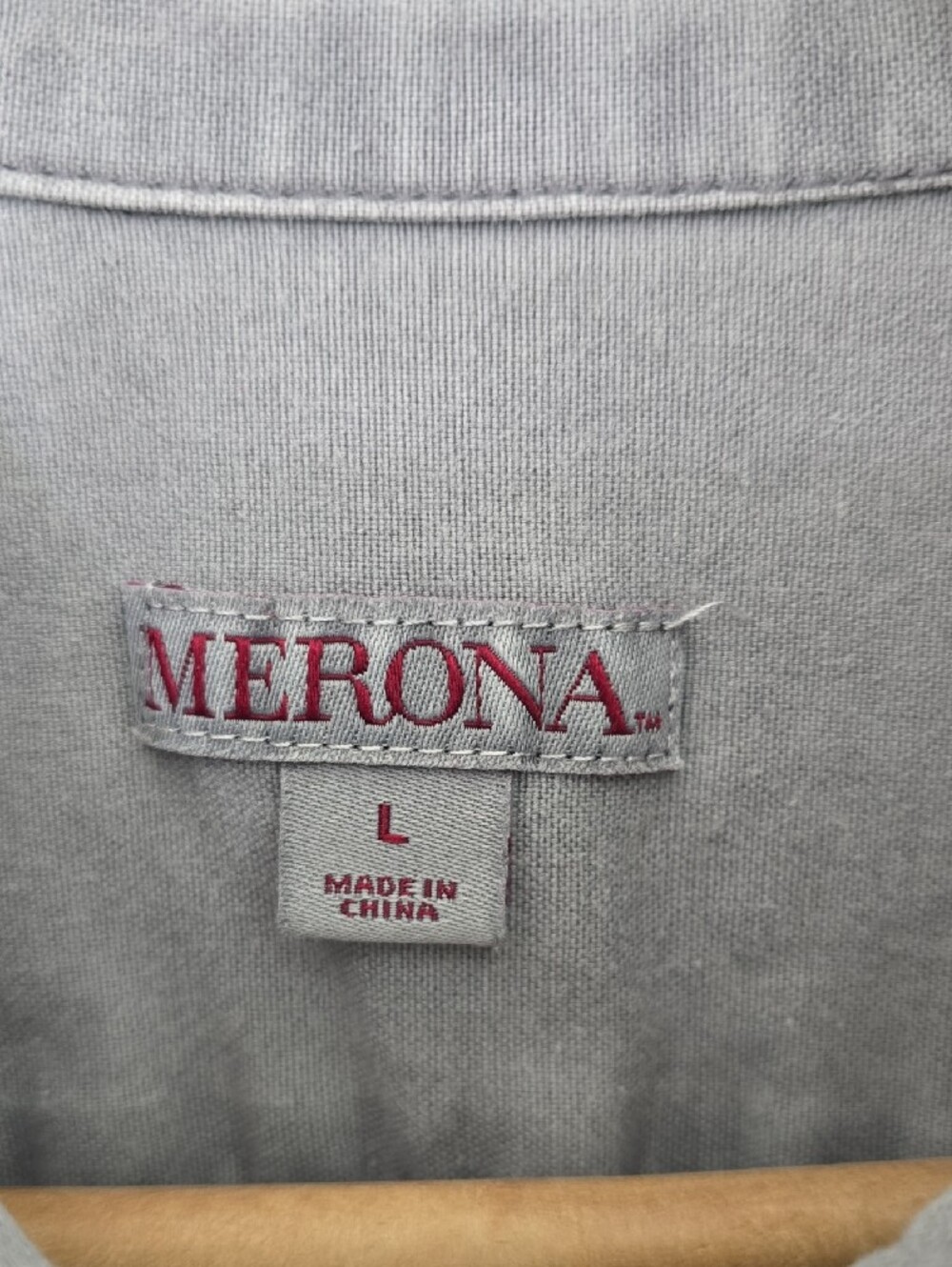 Merona Gray Short-Sleeve Button-Down Shirt - Picture 2 of 3